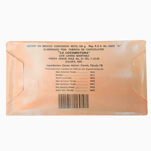 Chocolate De Mesa Artesanal 10pack La Locomotora Canela 180g