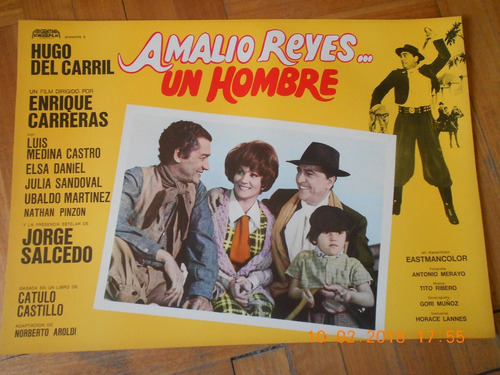 Afiche Pelicula Amalio Reyes Un Hombre - 1970 - Modelo 3