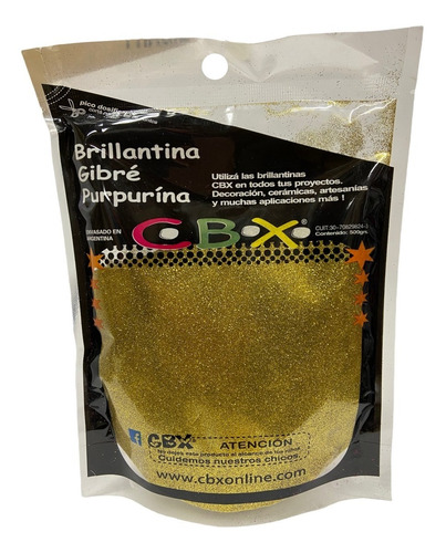 Brillantina Purpurina Gibre Metalizado Cbx X 500gr