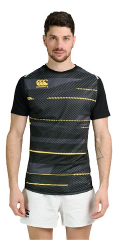 Remera Entrenamiento Hombre Canterbury Rugby Negro