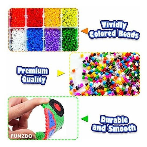 Kit De Manualidades Funzbo Fuse Beads, 111 Patrones Melty Fu