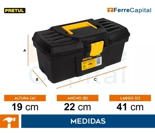 Caja de herramientas de plástico 16 ' Pretul