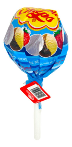 Chupa Chups Mega Chups Cremosa Azul 10pzs