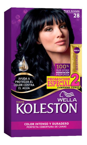 Kit Tinte Doble Tubo Koleston Negro Azulado Marca Wella Kole