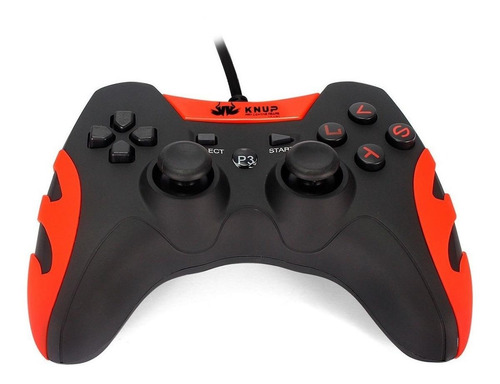 Control joystick Knup KP-4040 negro/rojo