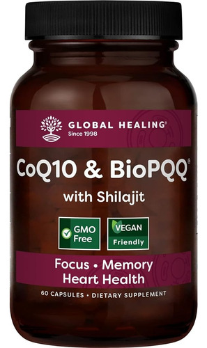Global Healing Coq10 Y Biopqq Con Shilajit 60capsulas 