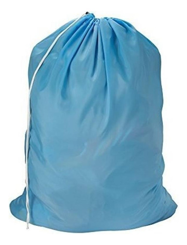 Bolsa De Nylon Para Lavanderia Azul Claro 76cm X 1m Cordon 