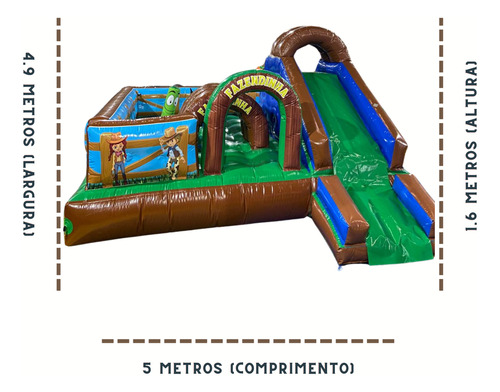 Multi Park Cowboy Inflável C/ Motor 5m X 4,9m X 1,6m