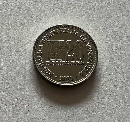 Moneda Venezuela 20 Bolívares 2001 Xf