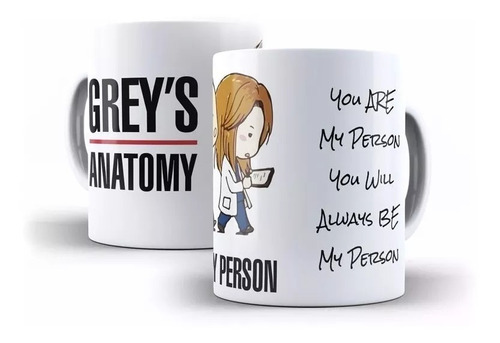 Caneca Greys Anatomy You Are My Person Série Imperdível