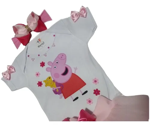 Roupa Fantasia Porquinha Peppa Pig Festa Anivers rio Barato