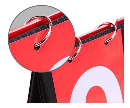 Marcador De Mesa Desmontable Score Keeper Flip Score Rojo