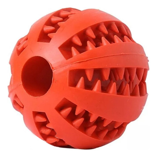 Juguete Pelota Para Croquetas Perro Resistente Chica Er002 Color Rojo