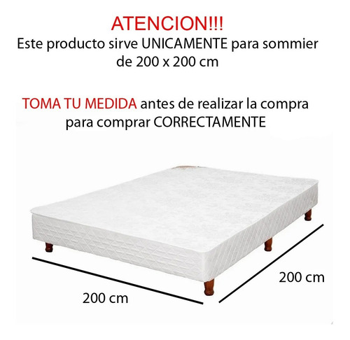 Imagen 2 de 5 de Cubre Sommier Ecocuero 200x200 King Size Cuero Ecológico