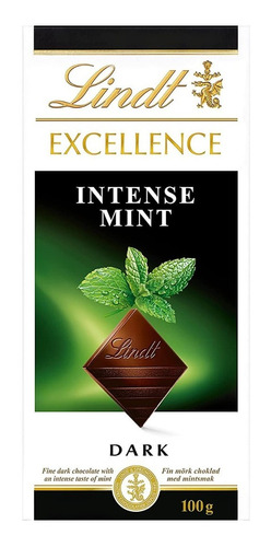 Chocolate Lindt Tableta Menta Intensa, Pack 2x100g