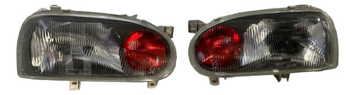 Faros Golf Gti Mk3 1998 A 1998 Fondo Negro Parábola Roja