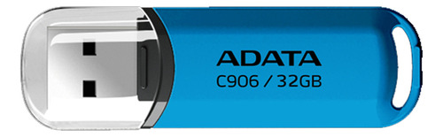 Memoria Usb 2.0 Adata 32gb C906 Flash Drive Plástico Color Azul Liso