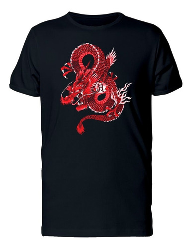 Dragón Japonés Rojo Camiseta Para Hombre-shutterstock.