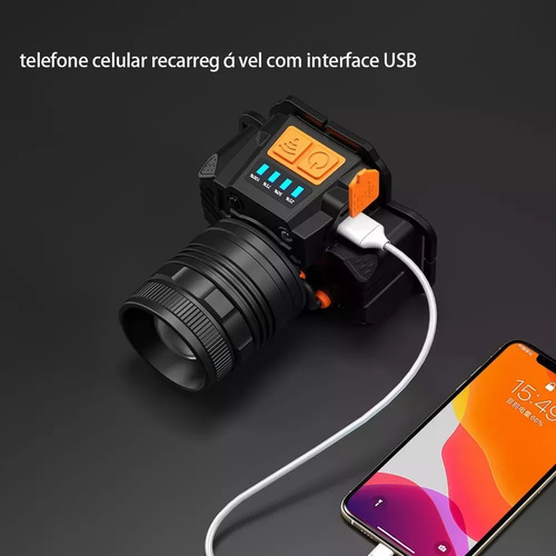 Faro De Caza Recargable Con Sensor