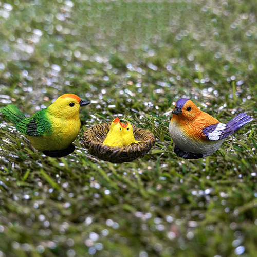 Figuras Decorativas De Pájaros, Minifiguras De Pájaros De