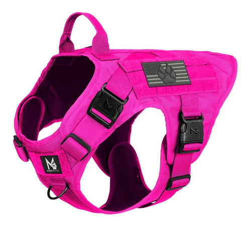 Imagen 2 de 10 de Pechera Táctica Perro + Collar + Paseador + Parche /talla Xl