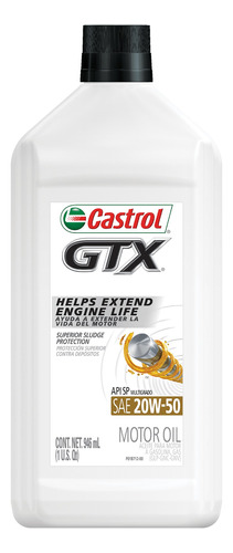 Aceite Motor Castrol Gtx 20w50 Sp - 1 Cuarto