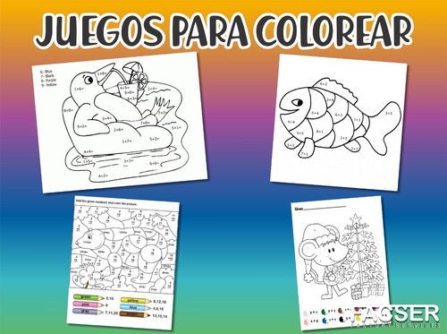 Juegos Para Colorear Pintar Por Números Une Puntos Imprimir