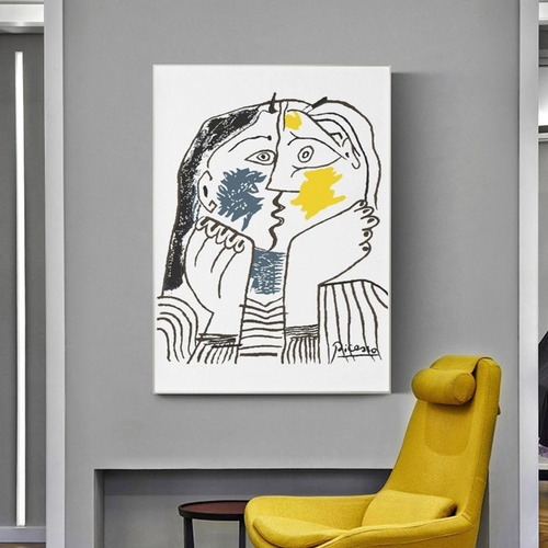 Imagen 2 de 10 de Cuadros-picasso Cara21-moderno,decorativo,95x60cm-16k Resol