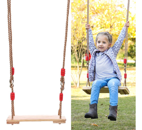 Asiento Para Niños Hamacas Columpio De Madera Con Anillo