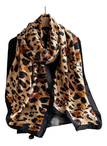 Bufanda Pashmina Blissia Camell Leopard Print 180x85 Cm