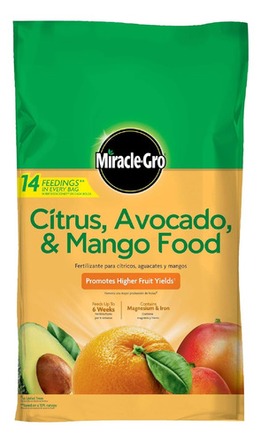 Miracle-gro Fertilizante De Cítricos Aguacate Y Mango 20lbs