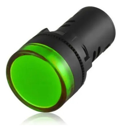 Luz Piloto Ojo De Buey 12mm Con Led Verde