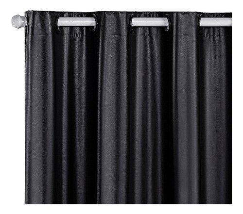 Cortina Para Sala Blackout Pvc 2,80 M X 1,80 M Corta Luz Cor Preto