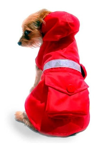 Impermeable Reflejante Rojo Mascota Perro Talla 8 Pet Pals