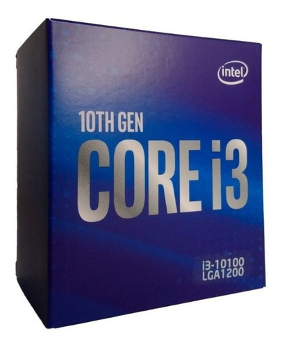 Procesador Core I3 10100 10ma Gen 3,60ghz 4 Nucleos 8 Hilos