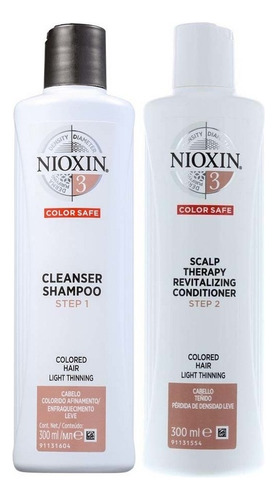  Kit Shampoo E Condicionador Nioxin 3 Cabelos Coloridos 300ml