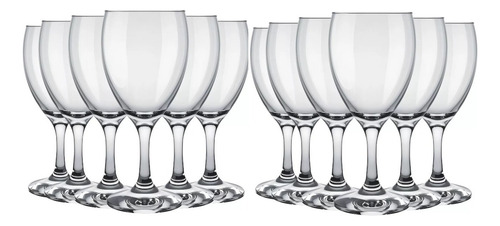 Juego 12 Copas Windsor Vino Vidrio Nadir 300ml Caja 7128/12 Cristal