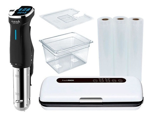 Pack Sous Vide Sv15+ Sv100 + 3 Rollos 22x5+contenedor 11 Lts