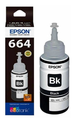 Botella De Tinta Negro Epson 664 L110/l200/l210/l350/l355/l5