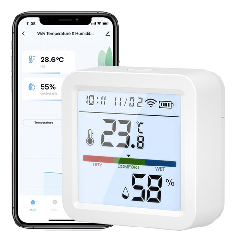 Termohigrometro Wifi Inteligente Control Remote Alexa Google