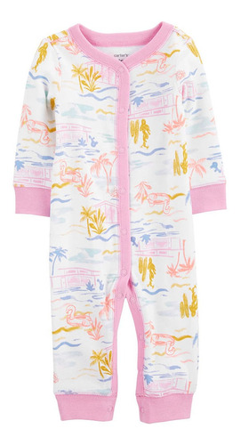 Carters Osito Pijama Algodón Cierre Tropical Rosa 1n726310