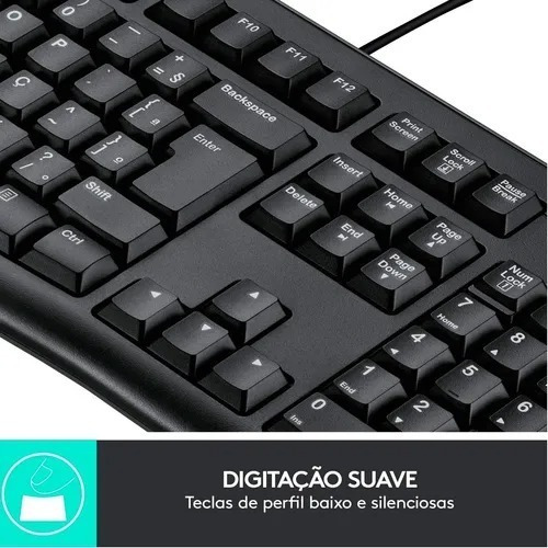 Imagem 4 de 5 de 4x Kit De Teclado E Mouse C Fio Logitech Mk120 Português