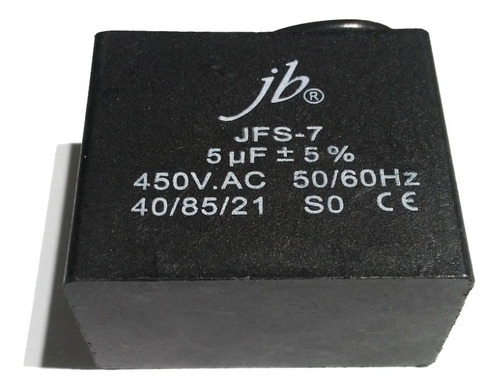 Capacitor Motor Ventilador Filtro Poliester 5uf X 450v 