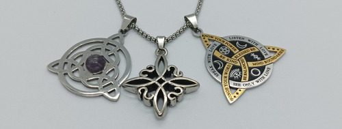 Amuleto De Protección Nudo De Brujas Y Triquetas Celtas