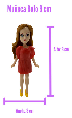 40 Muñeca Economico 8 Cm Juguete Piñata Bolo Fiesta