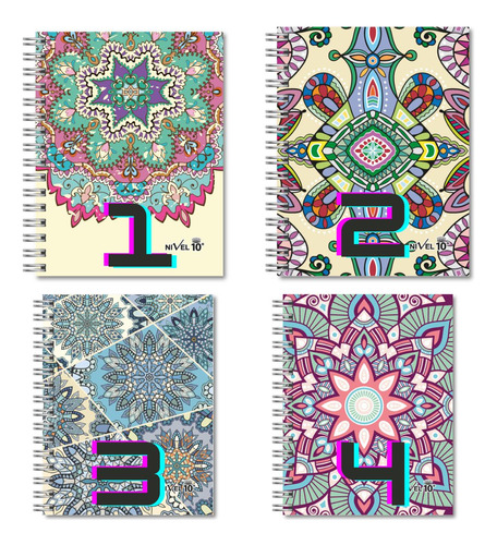 Cuaderno Nivel 10 A5 120 Hjs Mandala Nuevos Modelos.