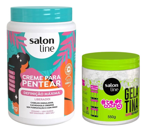 Kit Creme Definição Máxima + Gelatina Todecacho Salon Line