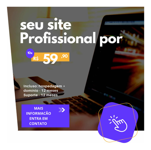 Criação De Site - Hospedagem E Domínio Incluso Por 12 Meses
