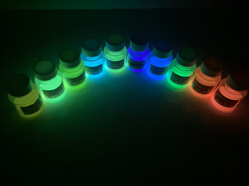 Pigmento Fotoluminescente Kit Com 10 Cores (25g Cada)
