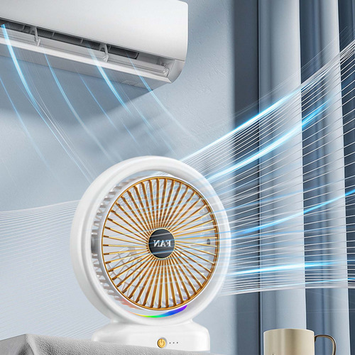 Mini Ventilador De Escritorio U De Tres Velocidades Con Bate